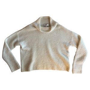 MILLY cashmere blend cropped ivory sweater - size small